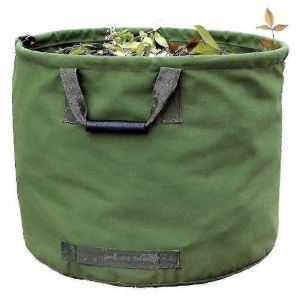 Sacs Poubelle De Jardin Ultra-R&eacute;sistants 125 L Avec Poign&eacute;es - Sac Vert Feuilles En Toile Militaire (H 45,7 Cm, D 55,8 Cm) -Jrzd -Cn-New - Neuf