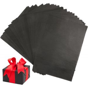 60 Feuilles Papier De Soie Noir,21x30cm Papier D'emballage,Papier De Soie Emballage,Papier De Soie Pour Emballage De Bouquets,Diy Et Loisirs Cr&eacute;atifs - Neuf