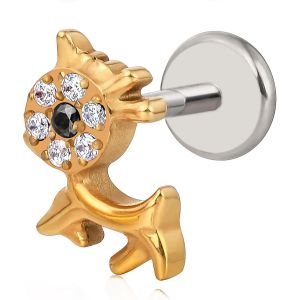 Nbgcm-18g Piercing Tragus, Médical Titane Lèvre Piercing Faible Sensibilité Spirale Piercing Oreille, Goujon Labret Avec 6mm 8mm 10mm Tige Pour Nombril Langue Sourcil Lèvre Septum Nez. - Neuf