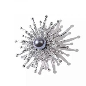 Fleur Broche P - Or Large Strass Fleur Broche Pour Les Femmes, &Eacute;l&eacute;gant, Conception Florale, D&eacute;claration De Bijoux Accessoires - Neuf