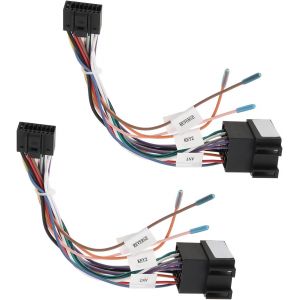 Lot de 2 Adaptateurs de Câble ISO DIN 16 Broches pour Autoradio-Faisceau Adaptateur pour Installation avec Prise 16 Broches - Neuf