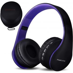 Casque Bluetooth Sans Fil, Pliable Casque Audio St&eacute;r&eacute;o, Oreillette Bluetooth Avec Micro Int&eacute;gr&eacute;/Micro Sd/Fm Radio Pour T&eacute;l&eacute;phones/Pc/Tablettes/Tv (Violet) - Neuf