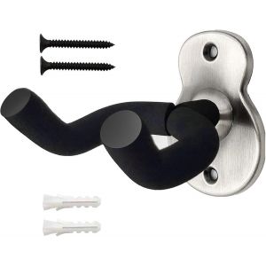 ChenQuanSarl-Support Guitare Mural, Accroche Guitare Mural, Supports Muraux Pour Guitare Avec Éponge De Protection Guitar Wall Hanger Pour Ukulélé, Acoustique Guitare, Basse, Violon (Argent) - Neuf