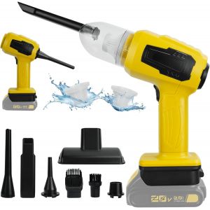 Mini aspirateur sans Fil pour Dewalt 20V Battery, 10000Pa, 2-en-1 Handheld Hoover, Convient pour la Maison, Les Poils d'animaux, Les Outils de Nettoyage de Bureau et de Voiture (sans Batterie) - Neuf