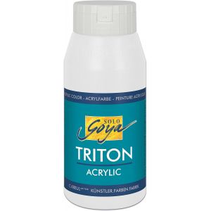 Solo Goya Triton Peinture Acrylique Blanc Flacon De 750 Ml S&iquest;&iquest;Chage Rapide Avec Un Aspect Mat Qualit&iquest;&iquest; &iquest;&iquest;Tude Peinture &iquest;&iquest; Base D&iexcl;&macr;Eau Polyvalente, Opaque Et &iquest;&iquest;Conomique - Neuf