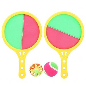 Enfants bâton cible raquette 2 en 1 ventouse balle ensemble poignée parentchild lancer attraper jouet - Neuf