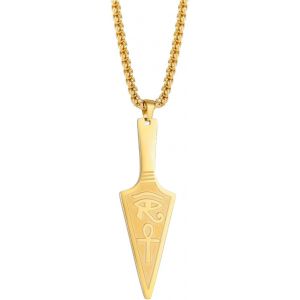 Trahoo-Collier Ankh Avec Pendentif ?il D'horus En Forme De Tête De Flèche Pour Homme Et Femme - Neuf