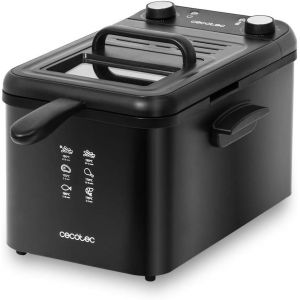 Friteuse Électrique CleanFry Infinity 3000 Black. 3 L, Jusqu¿à 190 ºC, Minuterie, Cuve Émaillée qui convient pour un nettoyage dans le Lave-vaisselle, Filtre OilCleaner, 2400 W. - Neuf