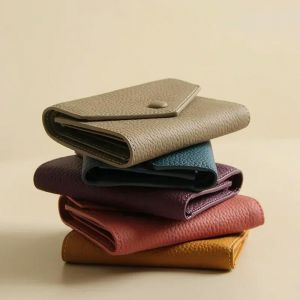 Petit Portefeuille Pour Femme Enveloppe Carte Multifonction Zip Porte-Monnaie Court - Neuf