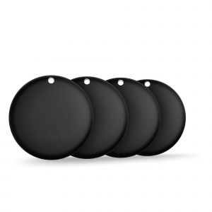 Pack de 4 Tracker Tags Compatible avec Apple localiser Mon pour iOS 14.6 et ci-Dessus, Smart &Eacute;l&eacute;ment d'Interm&eacute;diation pour les Cl&eacute;s, Bagages, Sacs &agrave; dos, Noir - Neuf