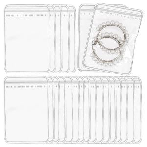 100Pcs 2.8 X 4 Pouces PVC Sacs &Agrave; Bijoux En Plastique Transparent Sacs &Agrave; Bijoux Auto-Scell&eacute; Ziplock Pochette Organisateur A - Neuf
