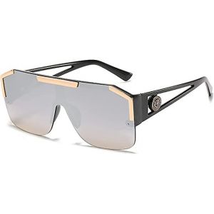 Lunettes Soleil Surdimensionn&eacute;es Plat Hommes Femmes - Carr&eacute;es Uv400 - Mode - Neuf