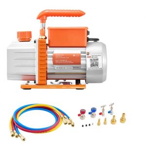 Kit Pompe &agrave; Vide et Manom&egrave;tre-Duoku-4,5 CFM 127 L/min-Pompe &agrave; Vide &agrave; Palettes Rotatives 1 &Eacute;tage avec Sac de Transport - Neuf