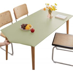 Sjzg-Nappe De Table Lavable, Imperm&eacute;able Et &Eacute;lastique, En Vinyle Ajust&eacute;, Rectangulaire, Pour Cuisine, Int&eacute;rieur, Ext&eacute;rieur, Pique-Nique, Camping, Vert, 80 X 120 Cm - Neuf