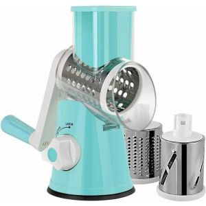 Mandoline De Cuisine Multifonction Avec 3 Lames Inox - Trancheuse/Râpe Pour Légumes/Fruits/Noix/Fromage - Sécurité Intégrée - Neuf