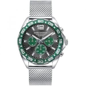 Montre Homme Mark Maddox Mission Hm0144-15 - Acier Inoxydable - Chronomètre - Etanche 10 Atm - Neuf