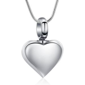 Trahoo-Mini Collier D'urne En Forme De Coeur Pour Les Cendres Pour Les Femmes Pour Les Hommes En Acier Inoxydable Bijoux De Crémation Souvenir Pour Le Support Des Cendres - Neuf