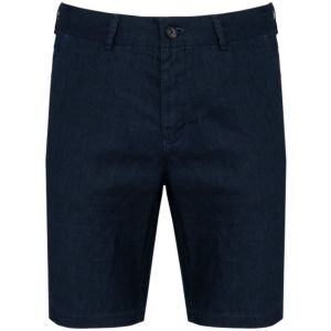 Bermuda En Lin - Homme - Pats711 - Bleu Marine - Neuf