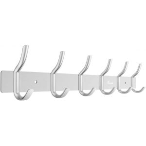 Eryi-Support Mural Pour Manteau 42 Cm Crochet 6 Crochets En Alliage D'aluminium Argent Pour Cuisine - Neuf