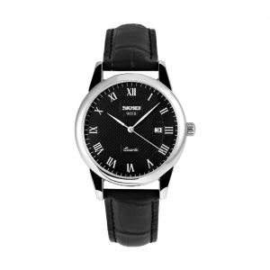 Montre-Bracelet Analogique A Quartz Pour Couple Amoureux, Bracelet En Cuir (Cadran Noir, Bracelet Pour Femme) - Neuf