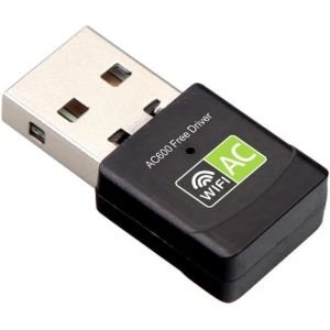 Adaptateur WiFi USB 600 Mbps,adaptateurs réseau sans Pilote pour Ordinateur de Bureau/Portable PC,clé WiFi Double Bande 2.4G/5G avec antenne 3dBi,Prend en Charge Windows11/10/8/XP/Vista - Neuf