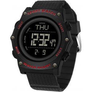 Montre Militaire Digitale Homme Etanche 50m Atm Montre Numérique Montre De Sport Pour Homme Avec Rétroéclairage Led,Alarme,Chronomètre,12/24 Heures.[J839] - Neuf