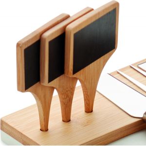 Mevronisshop-Plateau &Agrave; Fromage En Marbre Avec Couverts &Agrave; Fromage, Couteau &Agrave; Fromage, Fourchette &Agrave; Fromage, Fourchette &Agrave; Fromage Et &Eacute;tiquette En Bois &Agrave; &Eacute;crire Soi-M&ecirc;me, 100-6046 - Neuf