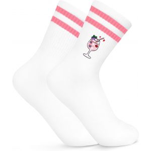 Jgd-Chaussettes Pour Femme Lillet (36-42), Chaussettes De Tennis Amusantes Avec Motif, Coffret Cadeau Pour Femme, Cadeau Pour Meilleure Amie, Anniversaire, Chaussettes Vin Pour Cadeaux - Neuf