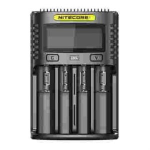 Chargeur de batterie au lithium USB &agrave; 4 emplacements avec charge rapide intelligente et &eacute;cran LCD - Neuf