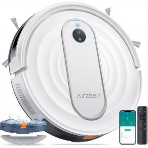 SUBZONAL-Aspirateur Robot,4000PA Robot Aspirateur Laveur avec Nettoyage,Télécommande/Contrôle APP,Ultra Fin et Silencieux, Recharge Automatique,Adapté aux Poils d'animaux et aux Tapis - Neuf
