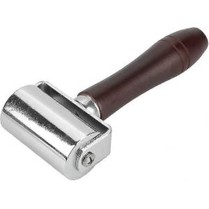 Bigsale !60mm Rouleau De Presse En Cuir En Acier &Agrave; Haute Teneur En Carbone Rouleau De Bord En Cuir Solide Avec Poign&eacute;e En Bois,Outil De Laminage De Colle - Neuf