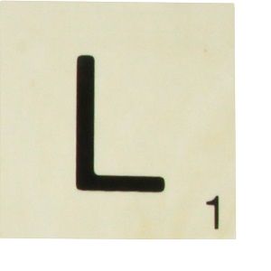 Grande Lettre En Bois Fa&ccedil;on Scrabble 10 Cm Lettre L - Neuf