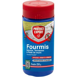 Poudre Anti-Fourmis - Poudrage & Arrosage - Jusqu'&iquest;&iquest; 75m2 Trait&iquest;&iquest;s - 250g - Action Choc & Protection Longue Dur&iquest;&iquest;e - Balcons Terrasses Pieds De Murs FOURPOUD250 - Neuf
