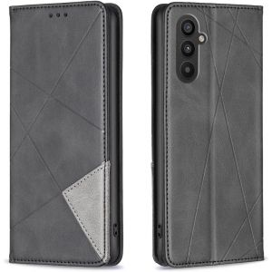 Mdy-Coque Pour Samsung Galaxy A24 4g, Housse Portefeuille En Cuir Etui De Protection Avec Slim Tpu Silicone Bumper Antichoc Magnétique Flip Case, Porte Cartes Avec Fonction Support Cover (Noir) - Neuf