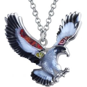 Kal-Collier Aigle En Émail Pendentif Oiseau Pour Femme Fille Bijoux De Fantaisie Cadeaux - Neuf