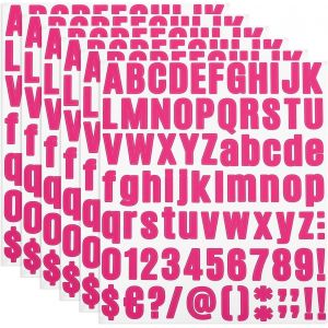 Ershi-Autocollant De Lettre Alphabet Et Numéro En Vinyle, 486 Pièces Sur 6 Feuilles Autocollantes Pour Boîte Aux Lettres, Panneau [1 - Neuf