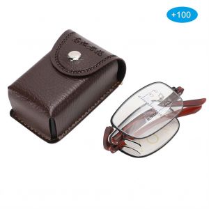 Lunettes De Lecture Multifocales Pliables Anti-Fatigue Visuelle, Anti-Rayons Bleus, Presbytes (+100 Monture Fauve) - Neuf