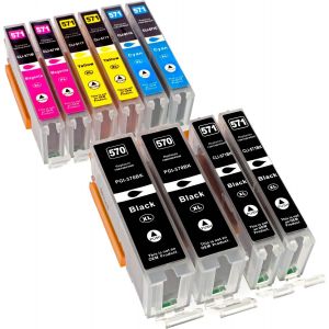Lot de 10 XL comp. cartouches d'encre XL pour Canon Pixma MG 5700 5750 5751 5752 5753 6800 6850 6851 6852 6853 7700 7750 7751 7752 7753 - Neuf