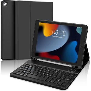 Clavier pour iPad 9 ème/8ème/7ème Génération 10.2 Pouces 2021/2020/2019, Coque Clavier pour iPad Air 3/Pro 10.5"" Magnétique Détachable AZERTY Layout Français Bluetooth, Noir - Neuf