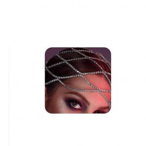 Chapeau De Tête Bohème En Maille Argentée Strassée, Chaîne De Tennis Superposée Et Cristaux, Accessoire De Coiffure Pour Mariées - Neuf