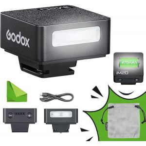 SUBZONAL-Godox iM20 Flash pour Appareil Photo - Mini Flash Godox iM20 Manuel 440 Flashs &agrave; Pleine Puissance/Temps de Recharge 3s,Flash Appareil Photo pour Sony zve10/Sony zv1/Sony a7iii/Ricoh gr3/Fuji - Neuf