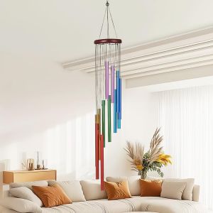 Nouvelhorizonstore-Carillon De Jardin D&eacute;coratif Avec 12 Tubes En Aluminium, Or/Argent/Couleur, Pour Suspendre Des Carillons Dans La Maison, Sur La Terrasse, Dans Le Jardin (Multicolore) - Neuf