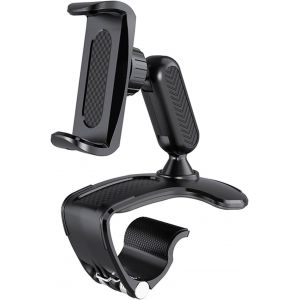 LORANKA-Support de T&eacute;l&eacute;phone Multifonction pour Tableau de Bord de Voiture Automobile Car Phone Mount avec Clip &agrave; Ressort r&eacute;glable Rotatif &agrave; 360&deg; pour GPS et Les Smartphones de 4 &agrave; 7 Pouces - Noir - Neuf