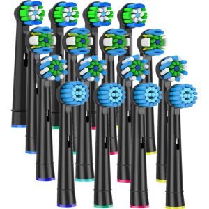 Kgabery-Lot De 16 Têtes De Brosse À Dents Électriques De Rechange Pour Oral B Triumph/Smartseries/Vitality/Pro-Health Power/Professional Care/Advance Power/Sensitive/Dual Clean Series Et Plus Encore - Neuf