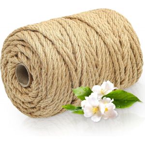 NouvelHorizonstore-Corde en Jute 9mmX80m, Jute Sisal Naturel, Corde Arbre &agrave; Chat, Cordelette Scratch Pilier, Corde Chanvre pour D&eacute;coration de Jardin, Navire, Paquet - Neuf
