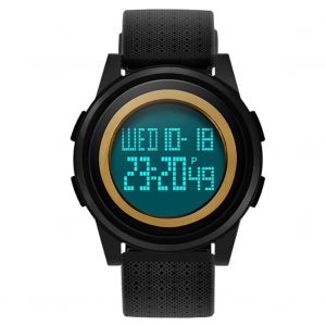 Sanda Led Montre &Eacute;lectronique Montre De Sport &Agrave; Affichage Num&eacute;rique &Eacute;tanche (Noir + Or) - Neuf