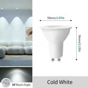 Lugh-38angle Cold White-12w1-10 Pièces Led Spot Gu10 Ac220v Led Ampoule À Économie D'énergie 3w 6w 9w 12w Lampe À Led Ampoule De Projecteur 38 Degrés Lampara Pour La Maison - Neuf