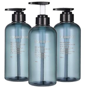 Shampooing et revitalisant Distributeur Bouteilles-3pcs 16.9oz / 500ml Plastique Vide Rechargeable Pompe Lotion Bouteille R&eacute;cipient - Neuf