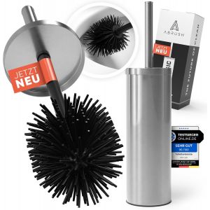 Brosse de toilette en silicone avec porte-brosse de toilette fermé [sans odeur et hygiénique] Brosse WC en silicone avec tête en caoutchouc souple Brosse WC Brosse WC Brosse WC Brosse WC Brosse - Neuf