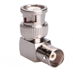 Adaptateur BNC à angle droit de 90 °,connecteur coaxial femelle vers mâle,adaptateur d'angle de câble coaxial SDI pour caméra de sécurité CCTV,antenne radio DVI DAB CB - Neuf